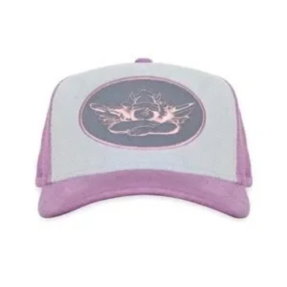 Boys Lie Lilac and Blue Trucker Hat, Terry Cloth